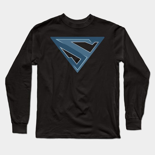 super triangle blue Long Sleeve T-Shirt by Super T's